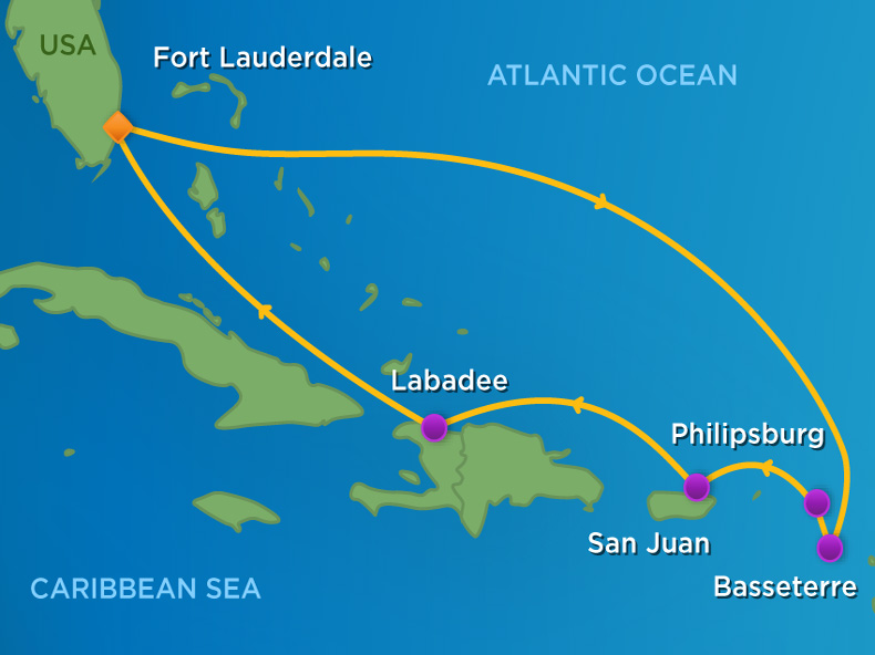 Itinerariu Croaziera Estul Caraibelor - Royal Caribbean - Freedom of the Seas - 8 nopti