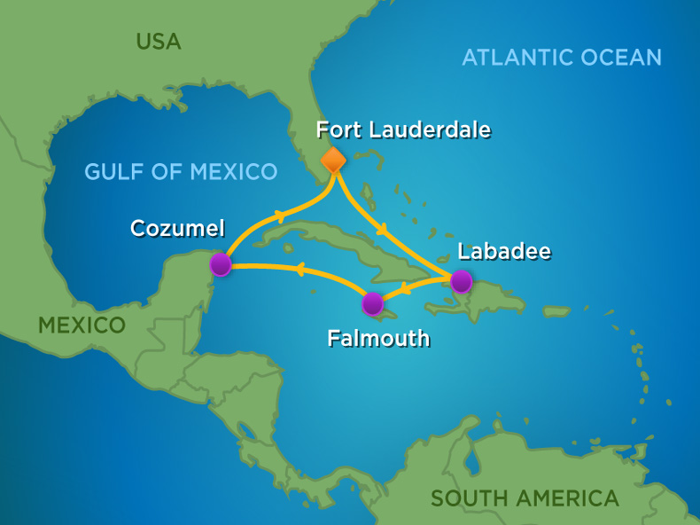 Itinerariu Croaziera Vestul Caraibelor - Royal Caribbean - Allure of the Seas - 7 nopti
