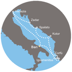 Itinerariu Croaziera Marea Adriatica - Costa Cruises - Costa neoRiviera - 7 nopti