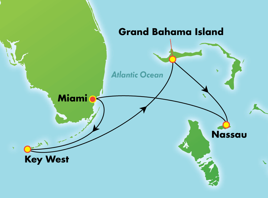 Itinerariu Croaziera Bahamas & Florida - Norwegian Cruise Line - Norwegian Sun - 4 nopti