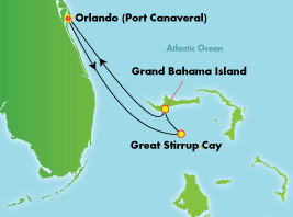 Itinerariu Croaziera Bahamas - Norwegian Cruise Line - Norwegian Sun - 3 nopti