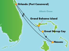 Itinerariu Croaziera Bahamas - Norwegian Cruise Line - Norwegian Sun - 4 nopti