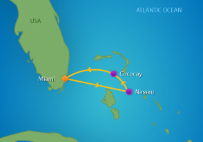 Itinerariu Croaziera Craciun & Revelion in Bahamas - Royal Caribbean - Mariner of the Seas - 4 nopti