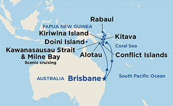 Itinerariu Croaziera Craciun in Papua Noua Guinee - Princess Cruises - Sea Princess - 11 nopti