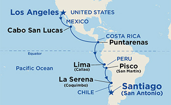 Itinerariu Croaziera America de Sud - Princess Cruises - Star Princess - 16 nopti