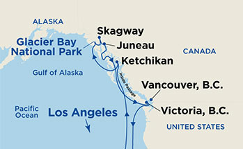 Itinerariu Croaziera Alaska - Princess Cruises - Star Princess - 12 nopti