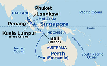 Itinerariu Croaziera Asia de Sud-est - Princess Cruises - Sun Princess - 12 nopti