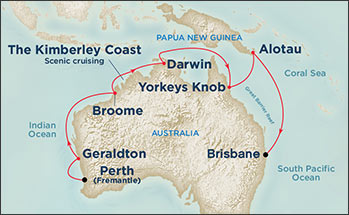 Itinerariu Croaziera Australia - Princess Cruises - Sun Princess - 15 nopti