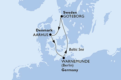 Itinerariu Croaziera Tarile Nordice - MSC Cruises - MSC Poesia - 4 nopti