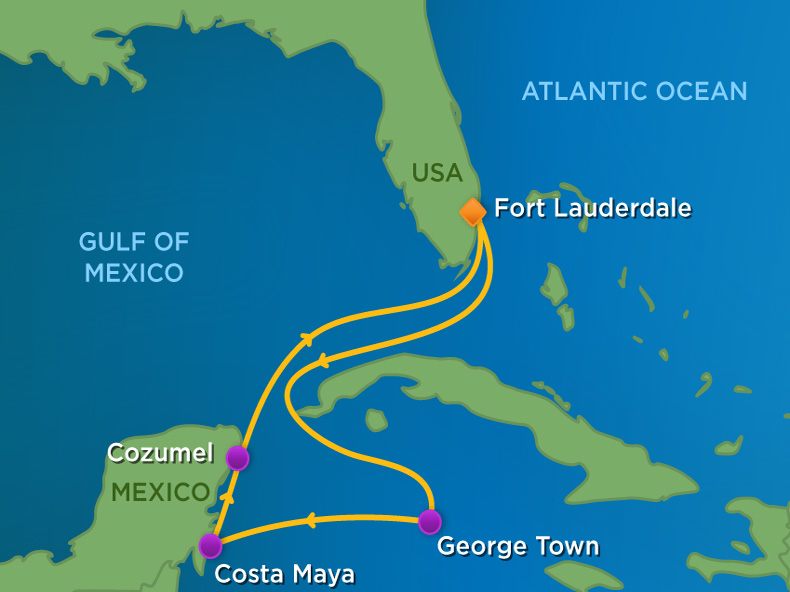 Itinerariu Croaziera Vestul Caraibelor - Royal Caribbean - Adventure of the Seas - 6 nopti