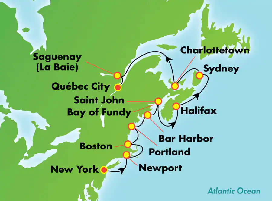 Itinerariu Croaziera Canada & Noua Anglie - Norwegian Cruise Line - Norwegian Dawn - 12 nopti