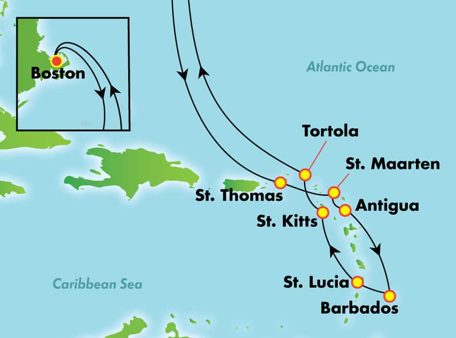 Itinerariu Croaziera Sudul Caraibelor - Norwegian Cruise Line - Norwegian Gem - 14 nopti