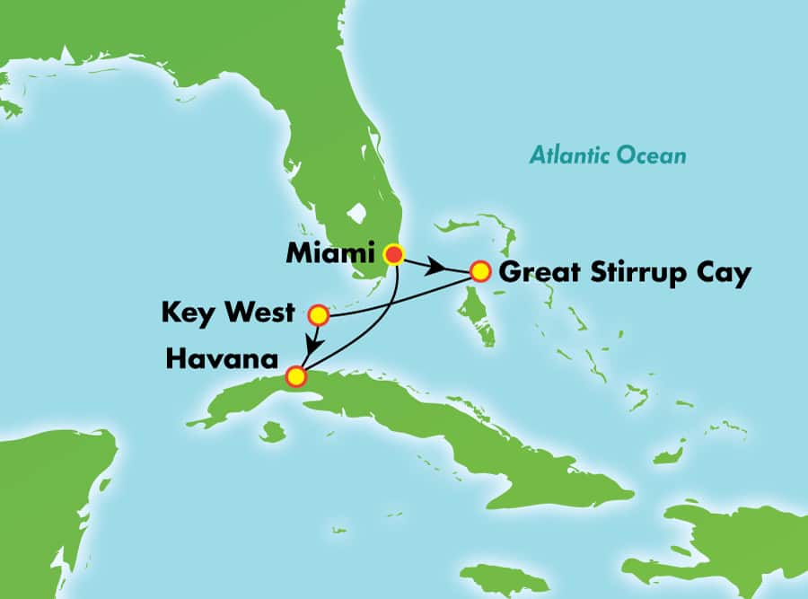 Itinerariu Croaziera Cuba & Bahamas - Norwegian Cruise Line - Norwegian Sky - 5 nopti
