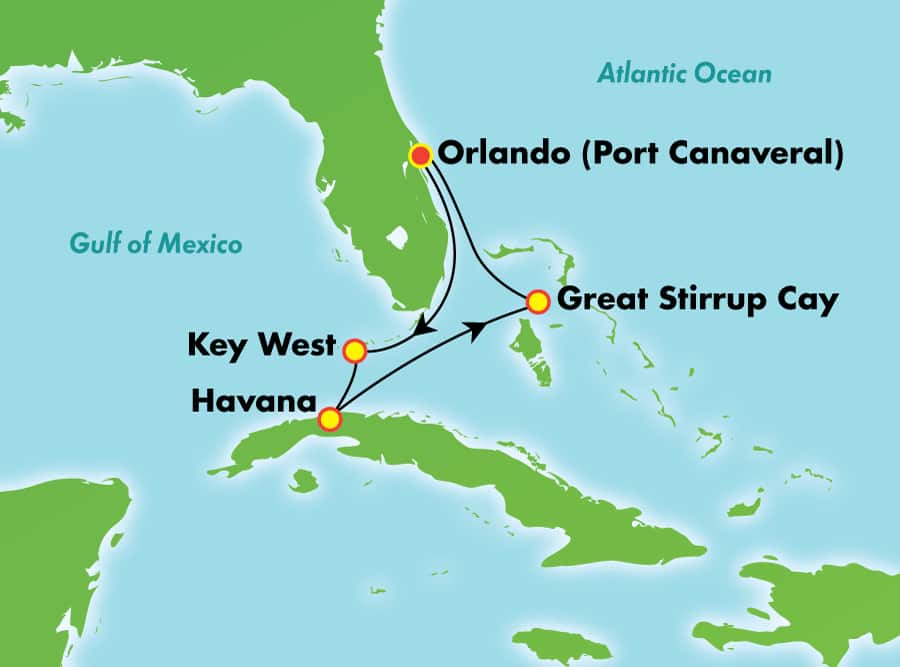 Itinerariu Croaziera Cuba & Bahamas - Norwegian Cruise Line - Norwegian Sun - 5 nopti