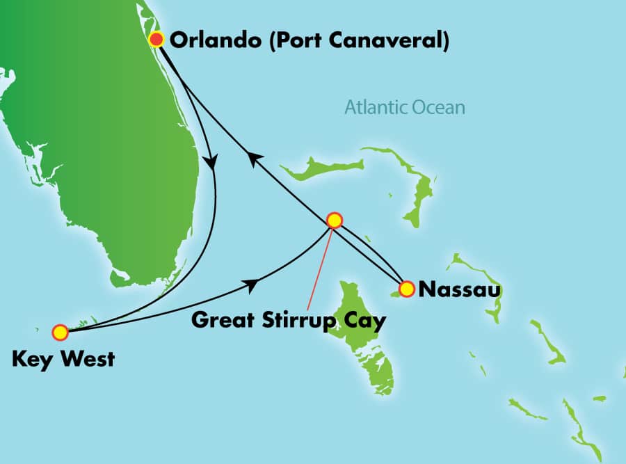 Itinerariu Croaziera Bahamas & Florida - Norwegian Cruise Line - Norwegian Sun - 4 nopti