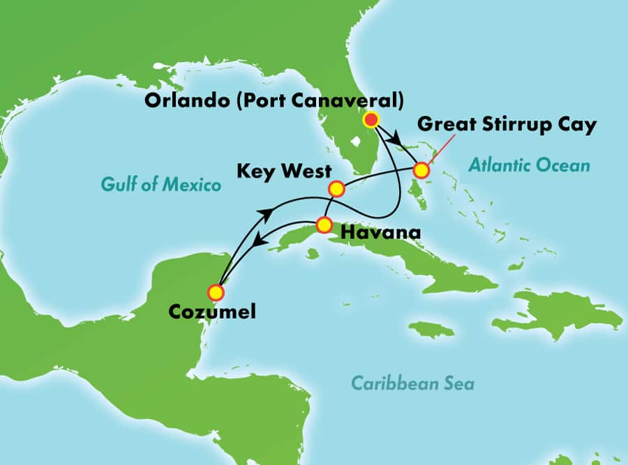 Itinerariu Croaziera Cuba & Key West - Norwegian Cruise Line - Norwegian Sun - 7 nopti