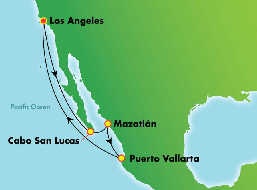 Itinerariu Croaziera Riviera Mexicana - Norwegian Cruise Line - Norwegian Joy - 7 nopti