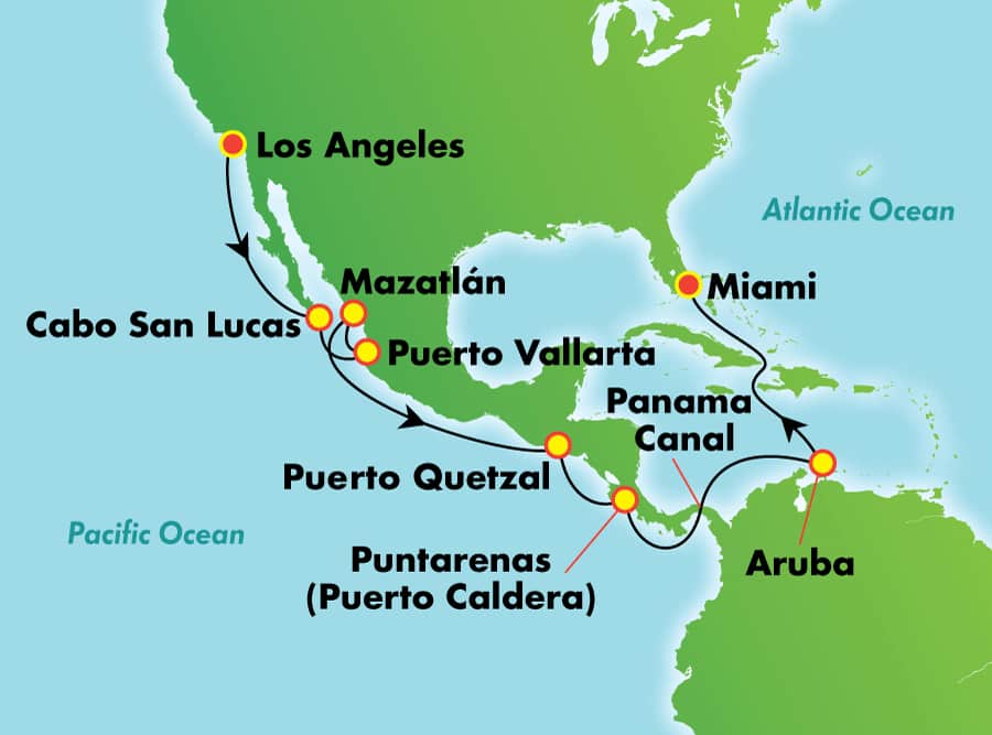Itinerariu Croaziera Canalul Panama - Norwegian Cruise Line - Norwegian Joy - 16 nopti