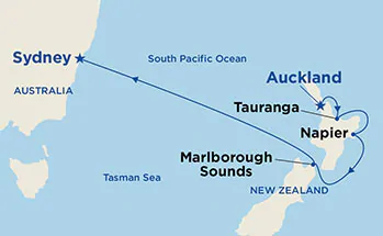 Itinerariu Croaziera Australia & Noua Zeelanda - Princess Cruises - Golden Princess - 6 nopti