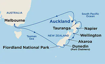 Itinerariu Croaziera Australia & Noua Zeelanda - Princess Cruises - Golden Princess - 13 nopti