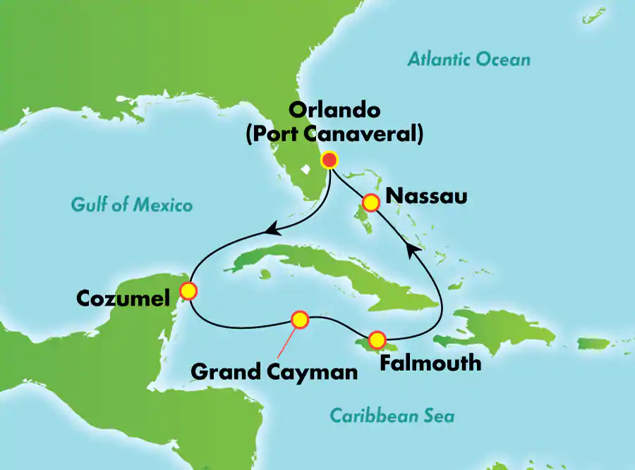 Itinerariu Croaziera Vestul Caraibelor - Norwegian Cruise Line - Norwegian Escape - 7 nopti