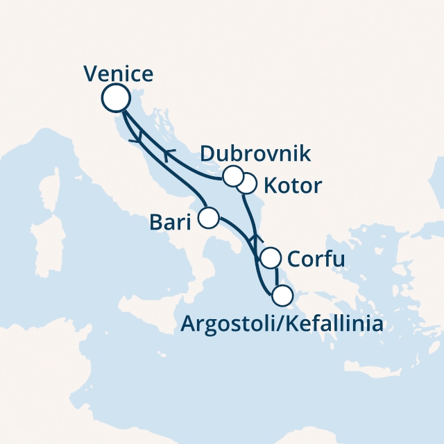 Itinerariu Croaziera Marea Adriatica - Costa Cruises - Costa Luminosa - 7 nopti