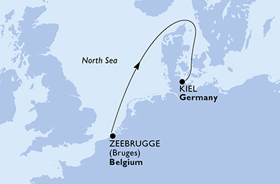 Itinerariu Croaziera Vestul Europei - MSC Cruises - MSC Euribia - 3 nopti