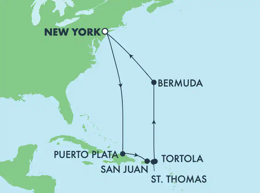 Itinerariu Croaziera Caraibe & Bahamas - Norwegian Cruise Line - Norwegian Prima - 11 nopti