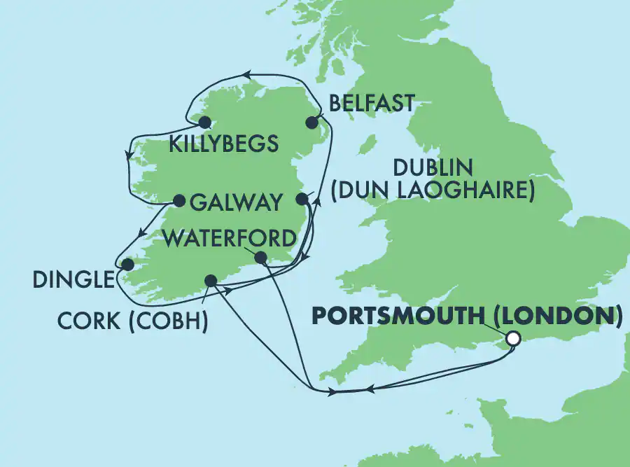 Itinerariu Croaziera Insulele Britanice - Norwegian Cruise Line - Norwegian Star - 10 nopti