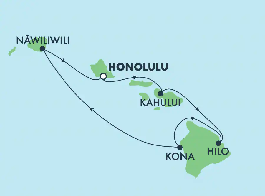 Itinerariu Croaziera Ins.Hawaii - Norwegian Cruise Line - Pride of America - 7 nopti