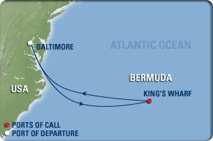 Itinerariu Croaziera Bermuda - Royal Caribbean - Grandeur of the Seas - 7 nopti