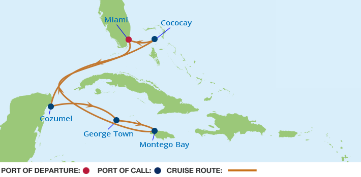Itinerariu Croaziera Vestul Caraibelor - Celebrity Cruises - Celebrity Reflection - 7 nopti
