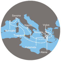 Itinerariu Croaziera Grand Mediterana - Costa Cruises - Costa neoClassica - 12 nopti