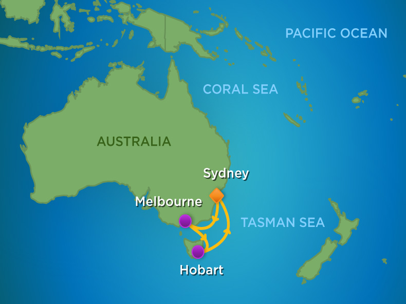 Itinerariu Croaziera Australia si Tasmania - Royal Caribbean - Radiance of the Seas - 6 nopti