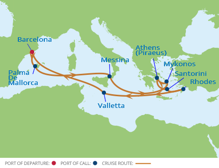 Itinerariu Croaziera Mediterana de Est - Celebrity Cruises - Celebrity Equinox - 12 nopti