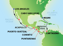 Itinerariu Croaziera Canalul Panama - Norwegian Cruise Line - Norwegian Jewel - 14 nopti