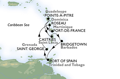 Itinerariu Croaziera Caraibe - MSC Cruises - MSC Fantasia - 7 nopti