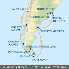 Itinerariu Croaziera Craciun si Revelion in America de Sud - Celebrity Cruises - Celebrity Infinity - 15 nopti