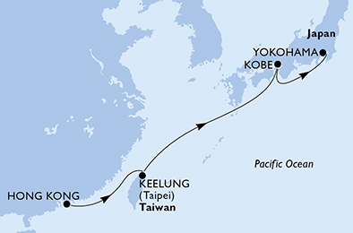 Itinerariu Croaziera China & Japonia - MSC Cruises - MSC Bellissima - 8 nopti