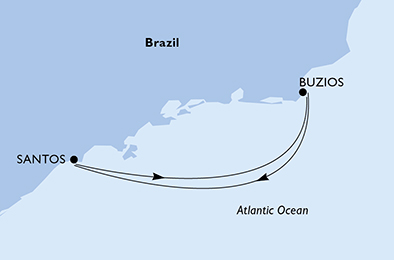 Itinerariu Croaziera Brazilia - MSC Cruises - MSC Seaview - 3 nopti
