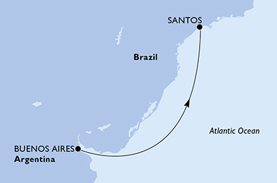 Itinerariu Croaziera America de Sud - MSC Cruises - MSC Sinfonia - 3 nopti