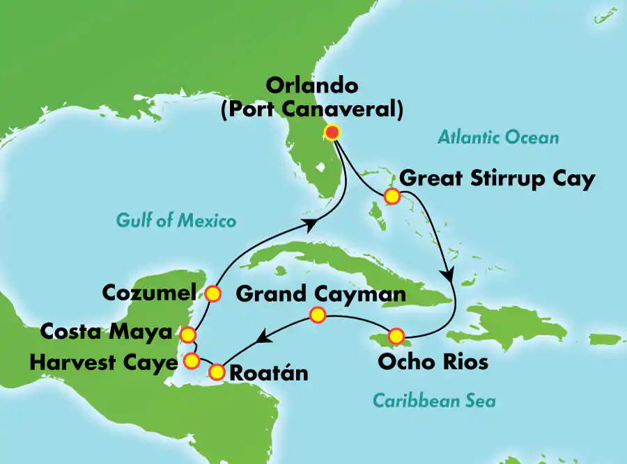 Itinerariu Croaziera Vestul Caraibelor - Norwegian Cruise Line - Norwegian Breakaway - 10 nopti