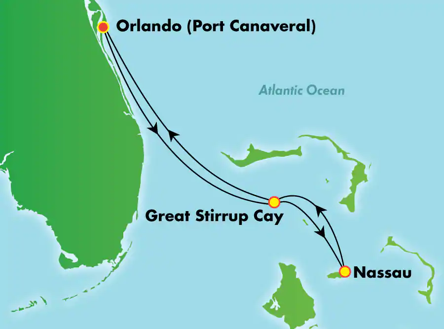 Itinerariu Croaziera Bahamas - Norwegian Cruise Line - Norwegian Breakaway - 4 nopti