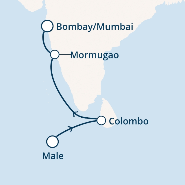 Itinerariu Croaziera Maldive, Sri Lanka & India - Costa Cruises - Costa Victoria - 7 nopti