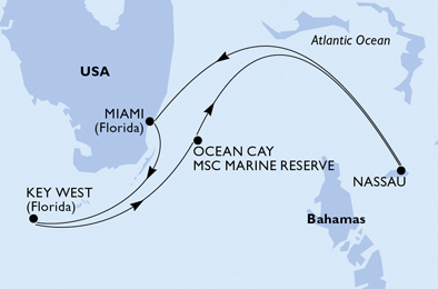 Itinerariu Croaziera Caraibe - MSC Cruises - MSC Armonia - 7 nopti