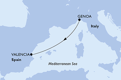 Itinerariu Croaziera Mediterana de Vest - MSC Cruises - MSC Seaside - 2 nopti