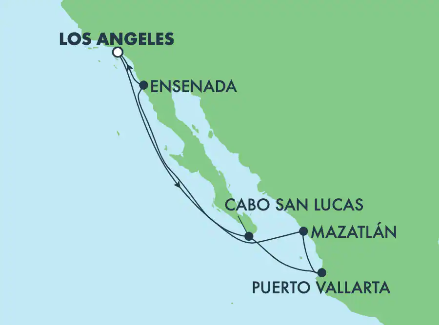 Itinerariu Croaziera Riviera Mexicana - Norwegian Cruise Line - Norwegian Bliss - 7 nopti