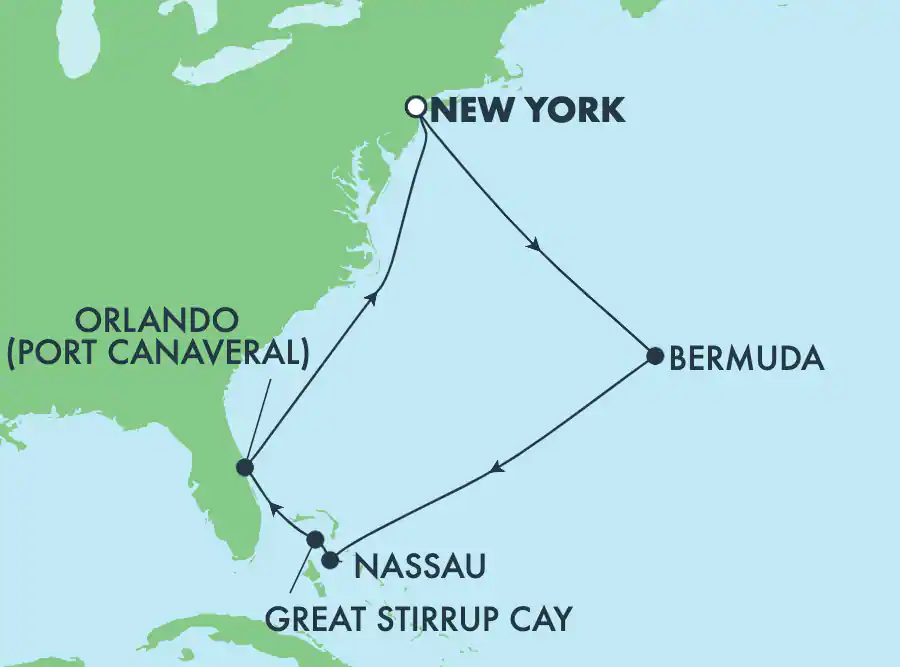 Itinerariu Croaziera Caraibe & Bermuda - Norwegian Cruise Line - Norwegian Gem - 9 nopti