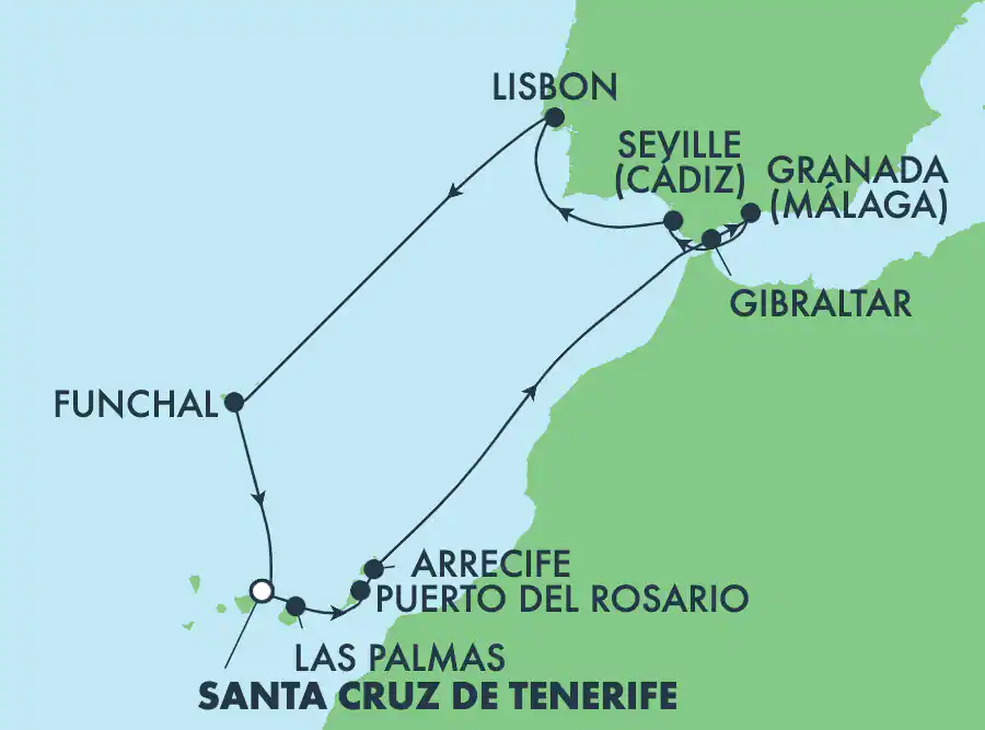 Itinerariu Croaziera Insulele Canare - Norwegian Cruise Line - Norwegian Sun - 11 nopti