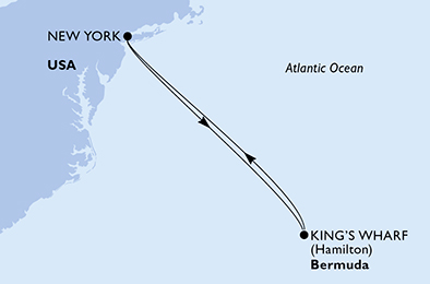 Itinerariu Croaziera Bermuda - MSC Cruises - MSC Meraviglia - 6 nopti